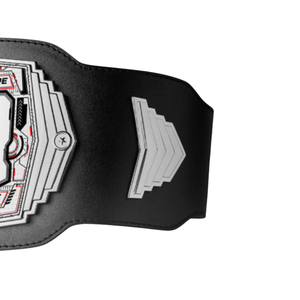 Ceinture de champion personnalisable avec texte, ceinture de titre noire et argentée de haute qualité pour designs sur mesure - Product Image 4