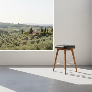 เก้าอี้บาร์ทรงเหลี่ยม ทำด้วยมือจากไม้สักแท้  ตกแต่งแบบธรรมชาติ ดีไซน์ทันสมัย เป็นมิตรกับสิ่งแวดล้อม ทนทาน เหมาะสำหรับโรงแรม คาเฟ่ และโครงการรีสอร์ท - Product Image 5