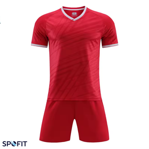 เสื้อฟุตบอลสั่งทำพิเศษ ชื่อทีมและหมายเลขส่วนตัว ผ้าโพลีเอสเตอร์ 100% สำหรับผู้ใหญ่ แห้งเร็ว คอวี ทรงพอดีตัว/ทรงปกติ สำหรับเล่นกีฬา - Product Image 3