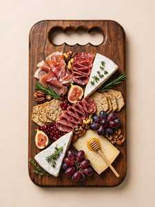 Planche à découper artisanale en noyer, planche à charcuterie en bois massif, planche de service rustique, finition alimentaire - Product Image 2