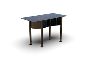 Modern Herringbone Pattern Top <b>Dining</b> <b>Table</b> with Curved Metal Frame, Luxury Executive Desk for Home Office & Hotel Decor - Product Image 4