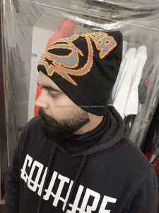 หมวกถักแบบมีตัวอักษรสำหรับฤดูหนาวปรับแต่งได้2024หมวกทรงบีนนี่ทรงต่ำแบบไม่มี3D ปักโลโก้สำหรับผู้ใหญ่เสื้อผ้าชายหาดธุรกิจ - Product Image 3