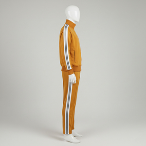 Winter Cotton Fleece Tracksuits Custom Wholesale Plus Size Sweat Suit with Side Stripe <b>High</b> Street Mens Jogging Wear - Product Image 3