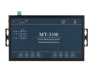 MT-3108 ตัวแปลงพอร์ตซีเรียลเป็นอีเธอร์เน็ต 8 พอร์ต RS232 RS485 RS422 เซิร์ฟเวอร์ติดผนังอุตสาหกรรม - Product Image 1