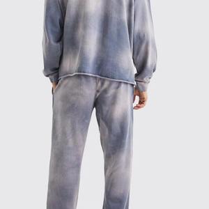 Conjunto de chándal unisex con bolsillos personalizados para hombre, Sudadera con capucha de lana tecnológica de gran tamaño, pantalones apilados para deporte de invierno, personalizable para hombre - Product Image 3