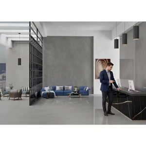 Dalles de pierre frittée polie Pietra Grey 160x320cm, grand format, aspect marbre naturel, pour extérieur et salle à manger - Product Image 1