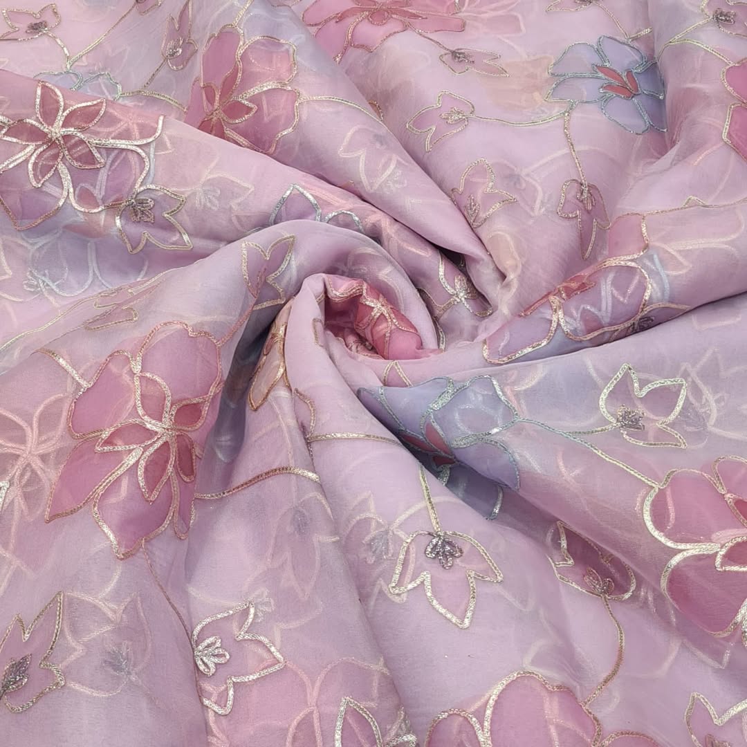 Wholesale Position Print Fabric Digital Print Lace Fabric Embroidered Mesh Sequin Organza For Dresses And Apparel Export Markets