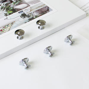 Producto de Moda: Perilla Redonda Moderna de Aleación de Zinc para Muebles, Herraje Cromado Pulido, Tirador para Cajones de Cocina, Baño y Dormitorio - Product Image 2
