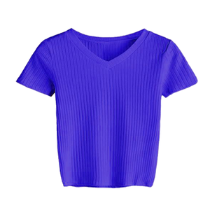 100% polos personnalisés en coton bio pour femmes avec logo brodé T-shirt doux d'été Vêtements décontractés respirants de haute qualité - Product Image 1