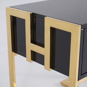 Newly Stylish Black Luxury Furniture <b>Side</b> <b>Tables</b> <b>Gold</b> Plated Metal End <b>Table</b> for Living Room, Drawing Room, Office Coffee <b>Table</b> - Product Image 4