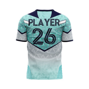 Camiseta de Fútbol Personalizada con Cuello en V, 100% Poliéster, Uniformes de Fútbol Elásticos para Equipos, Camisetas de Fútbol de Secado Rápido y Alta Calidad - Product Image 5