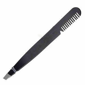 Pinzas Profesionales para Cejas de Acero Inoxidable, Punta Inclinada, Duraderas, Reutilizables, Depiladoras - Product Image 4