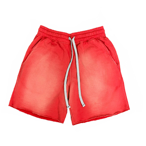 <b>Red</b> <b>Men's</b> Casual Drawstring <b>Shorts</b> Solid Color Mid Waist Woven <b>Short</b> <b>Shorts</b> - Product Image 1