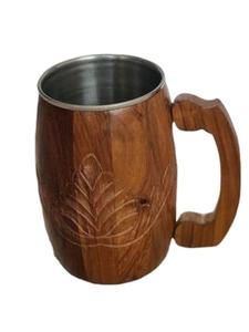 Tasse à chope en bois Chope à bière en gros et fabriquée à la main pour la maison - Product Image 2