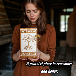 Handcrafted lifetree urn & Natural Wood Cremation Urn Ashes <b>Box</b> Artistic Funeral <b>Memorial</b> Keepsake by AYAANS - Product Image 3