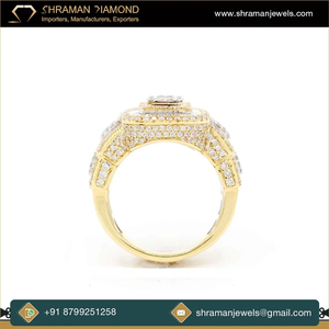 Anillo de Lujo para Hombre, Estilo Hip Hop, con Diamantes Baguette de Moissanita, Oro 10K, Personalizado, para Compromiso, Boda, Campeonato, Fiesta, Aniversario - Product Image 3