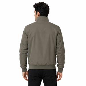 Chaquetas Bomber de Hombre al por Mayor con Cremallera Completa, Cuello Alto, Puños Acanalados, Chaqueta Cortavientos Ligera Casual, Ropa Exterior Personalizada OEM al por Mayor - Product Image 3