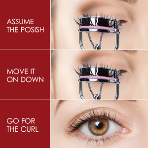 Outil professionnel pour recourber les cils, accessoire de beauté en acier inoxydable, recourbe-cils avec coussinet en silicone et poignée ergonomique pour le maquillage - Product Image 3