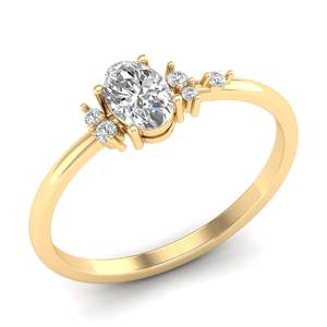 Bague de fiançailles REYES GRA certifiée en argent sterling 925, coupe ovale, 0,56 carat, moissanite, cadeau d'anniversaire parfait pour les femmes - Product Image 2