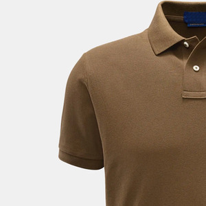 Polo en piqué de coton uni pour homme, manches courtes, respirant, design tricoté décontracté - Product Image 2