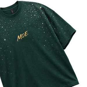 T-shirts en coton surdimensionnés effet poussière de strass de luxe, streetwear personnalisé, coupe ample, chemises premium pour hommes, logo personnalisé ODM - Product Image 4