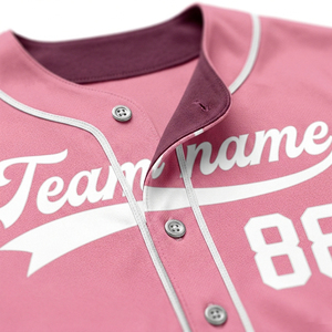 Camisetas de Béisbol Rosas Personalizadas Unisex con Estampado Digital, Uniformes de Equipo Transpirables de Malla, Venta al por Mayor de Camisetas de Softbol de Alto Rendimiento - Product Image 4