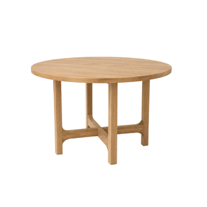 Ensemble de salle à manger rond en teck écologique de luxe ARTERRA, table moderne avec chaises à dossier rembourré, polyvalent pour la maison et la villa - Product Image 4