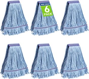 Commercial Durable Cotton Yarn Dust <b>Mop</b> Reusable Flat Floor <b>Cleaning</b> <b>Mop</b> with Long Plastic Handle Self-Wringing Wholesale - Product Image 6