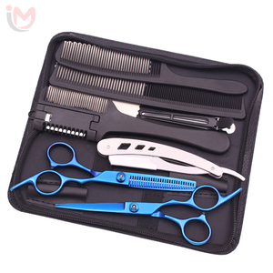 Ciseaux de coiffure professionnels en acier inoxydable de haute qualité, tranchants et sûrs, kits de barbier, couleur et taille personnalisables, pour usage en salon - Product Image 5