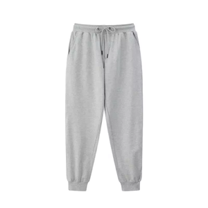 Pantalon de survêtement en coton pour homme, taille élastique avec cordon de serrage, décontracté, avec poches latérales, style tricoté mi-lourd pour l'automne - Product Image 6
