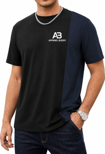 Camiseta de Manga Corta Casual para Hombre, Marca AMY, 100% Algodón, Corte Regular, Lisa, con Logotipo Personalizado al por Mayor - Product Image 2