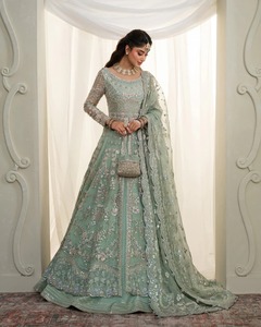 Elegant Mint <b>Green</b> <b>Silk</b> Lehenga Choli Embroidery Floor-Length Traditional Wedding Dress for Women India Pakistan Party High - Product Image 5