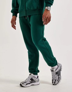 <b>Men's</b> Green Fleece Sweatpants Embroidery Plus Size Elastic Waist Casual Joggers Midweight Knitted Autumn Wear - Product Image 2