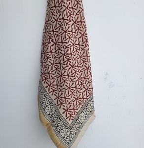 Hand Block Print <b>Sarong</b> Women With Zari <b>Sarong</b> Cotton Printed Beach Pareo Handmade Wrap Skirt Swimwear Cover Up Vacation <b>Sarong</b> - Product Image 2