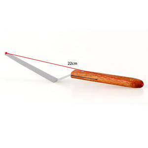 Spatule mini offset en acier inoxydable de qualité alimentaire 22 cm, manche en bois naturel, lame flexible de 0,5 mm, outil de sécurité alimentaire résistant à la rouille - Product Image 6