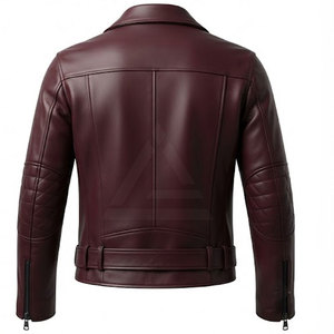Stylish Leather <b>Biker</b> <b>Jacket</b> Featuring Classic Motorcycle Inspired Design Comfortable Fit And Premium For Daily Wear - Product Image 2