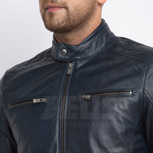 2026 Wholesale Plus Size Leather <b>Jacket</b> Outdoor Use Leather <b>Jacket</b> Stand Collar Men Leather <b>Jacket</b> - Product Image 5