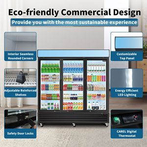 ORIKOOL Frigorifero Commerciale da 70 Cu.ft con Porta in Vetro, Attrezzatura di Refrigerazione per Cucina, Espositore con Porta a Battente - Product Image 6