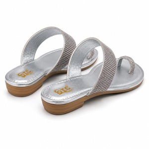 Sandalias de Plataforma con Pedrería Plateada para Mujer, Modernas, con Suela de PVC, Transpirables, Ligeras y de Alta Calidad para Fiesta - Product Image 3