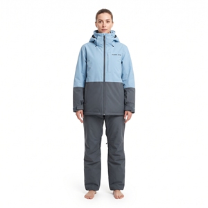 Combinaison de ski d'hiver coupe-vent pour femme, veste de neige imperméable et chaude à capuche, vêtements de sport de plein air - Product Image 1