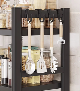 OEM/ODM Vietnam High Quality Mobile Kitchen Storage Cabinet Steel Kitchen Shelf Organizer for Home Furniture Storage - Product Image 5