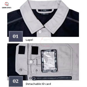 Vêtements de travail haute visibilité coupe-vent avec bandes réfléchissantes, nouveau design bicolore, combinaisons de sécurité pour l'industrie - Product Image 3