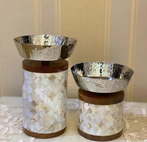 Brûleur d'encens en bois exclusif avec nacre Pièce de décoration de luxe artisanale au design unique par Falak World Export - Product Image 1