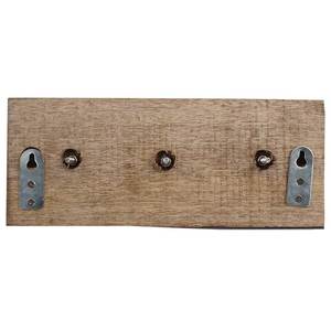 White Star Ceramic Knob Wooden <b>Wall</b> <b>Hooks</b> Rustic Brown 3 <b>Hook</b> Coat Rack for Entryway Bathroom Bedroom & Home Decor Gift - Product Image 2