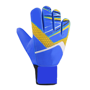 Football Goalkeeper Gloves PU Full Finger Non Slip Breathable Adjustable <b>Wrist</b> <b>Strap</b> Hook Loop Closure Unisex Silicone Printing - Product Image 4