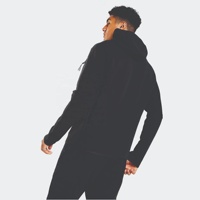 Econex Sports 2025 OEM Design 69% Coton 31% Polyester Noir Hommes Tech Polaire Survêtement Full Zip Hoodie Joggers Sweatpants