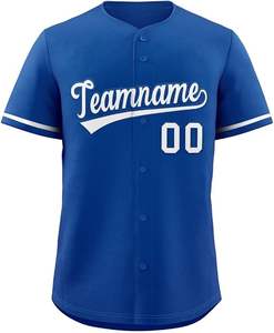 Camiseta de Béisbol Sublimada Personalizada con Nombre y Número, Unisex, Cierre de Botones, Manga Corta, Transpirable, Secado Rápido, 100% Poliéster - Product Image 3
