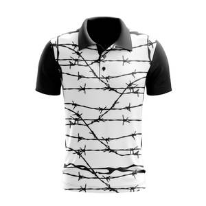 Chemises polo pour hommes de haute qualité, anti-rides, 100 % polyester, t-shirts personnalisés en gros, motifs imprimés, tissu tricoté - Product Image 3