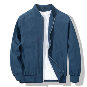 Blouson bomber pour homme, col montant, fermeture éclair, coupe-vent, décontracté, automne, coupe régulière, matière polyester - Product Image 1