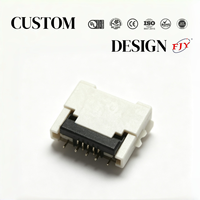 Connecteur FPC FFC Pas de 0,5 mm H2.0, insertion frontale, retour arrière, 12 broches, double contact, angle droit, SMT, écologique, prise de câble plat